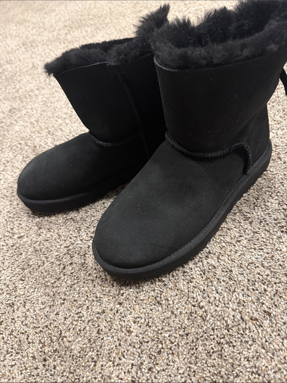 UGG Classic Short Black Shearling Boots